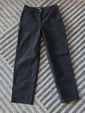 Wilfred Black Cargo Wide Leg Utility Jeans Size 0